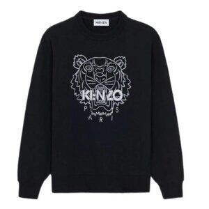 KENZO PARIS Tiger-embroidered crewneck sweatshirt